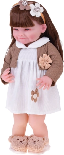 Dolgi rjavi lasje za česanje in oblikovanje