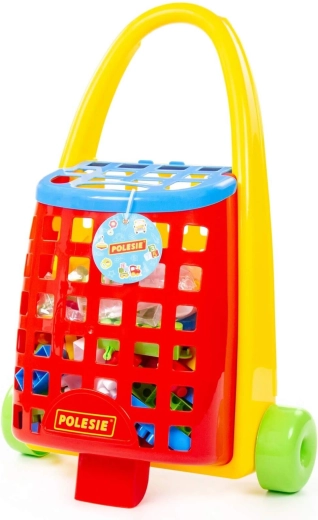 Wheeled cart for play and cleanup
