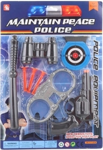 Policijski komplet za otroke z dodatki