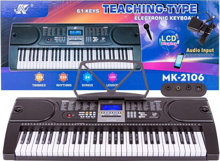 Klaviatura (keyboard) 61 tipk z mikrofonom in napajalnim adapterjem MK-2106