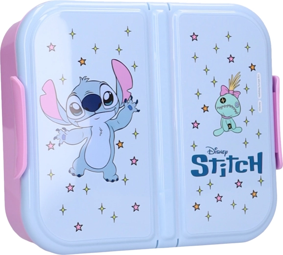 Disney Stitch Eat Yum Repeat lunch box with 3 compartments 15 × 18 × 5 cm