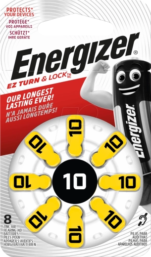 Energizer baterije za slušne aparate tip 10 – 8 kosov