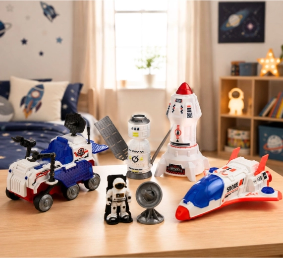 Vozila za celotno misijo: raketa, raketoplan in rover