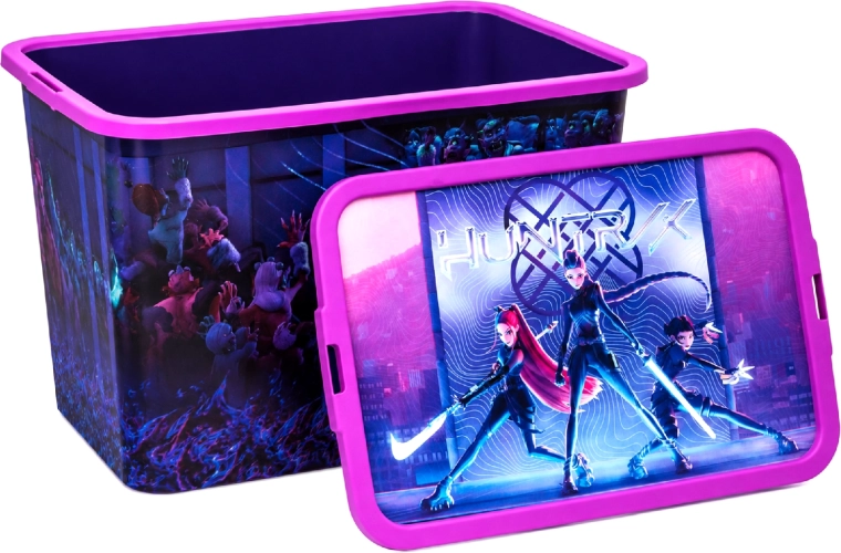 Škatla za shranjevanje K-Pop Demon Hunters s pokrovom na sponke 7 l