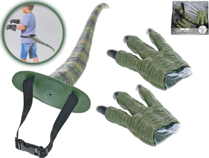 Dinozavrski rep in kremplji za otroke 45 cm