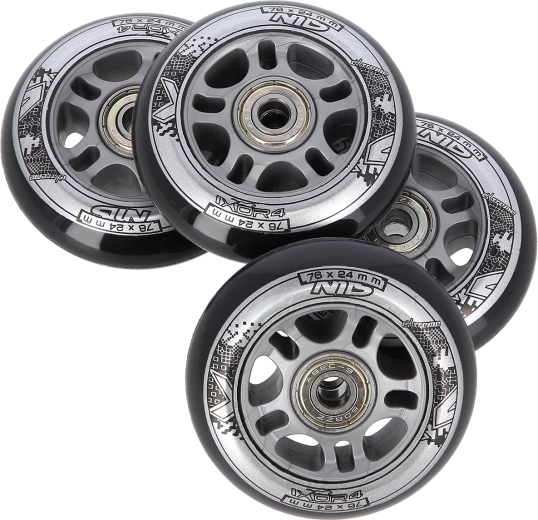 Komplet koles za inline rolanje 76 × 24 mm z ležaji ABEC 9 NILS EXTREME