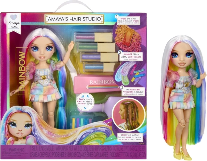 Rainbow High frizerski studio z lutko Amayo Raine