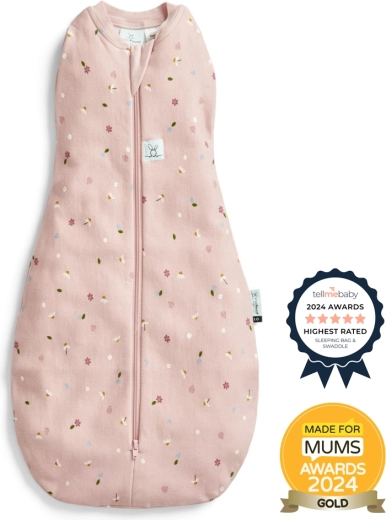 Ergopouch swaddle and sleeping bag 2-in-1 Cocoon Daisies 0.2 tog (3–6 months, 6–8 kg)