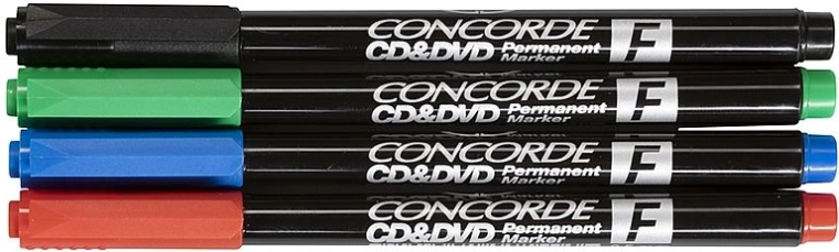 Permanentni označevalci CONCORDE za CD in DVD – set 4 kos