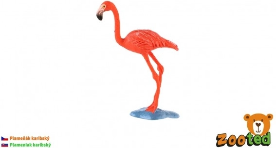 Plastična figura karibskega plamenca 9 cm