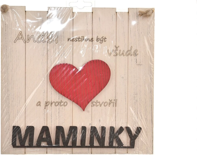 Lesena tablica Mamice… 21 × 21 cm
