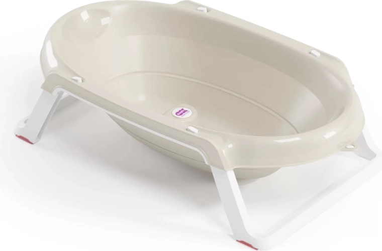 OK Baby zložljiva protizdrsna banjica Onda Slim 0–12 mesecev bela