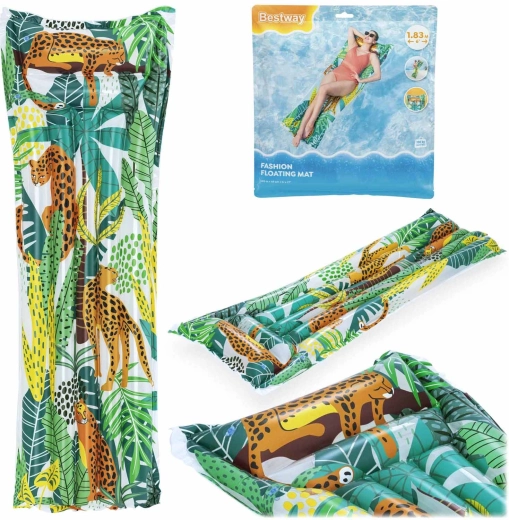 Bestway napihljiva plažna blazina z motivom džungle 183 × 69 cm – 1 kos
