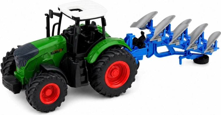 Traktor s priklopljivim večbrazdnim plugom