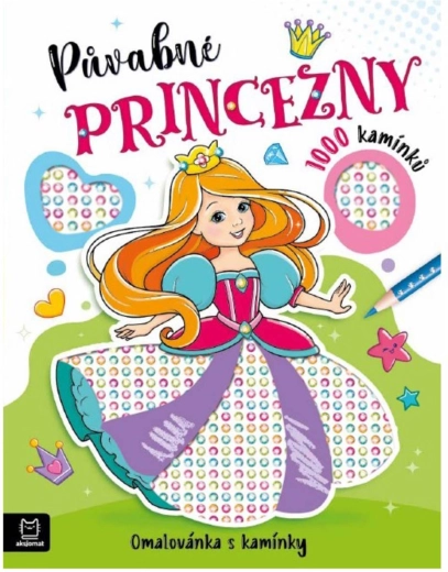 Čudovite princeske – pobarvanka s samolepilnimi kamenčki