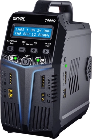 Štirikanalni pametni polnilnik SKYRC T400Q 4×100 W