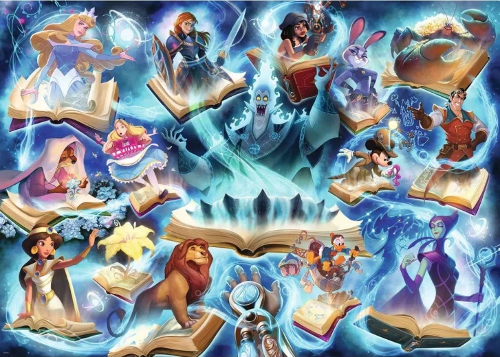 Ravensburger sestavljanka Disney Lorcana Glimmers of the Realm – Safír (1000 koščkov)