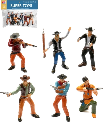 Adar kavbojske akcijske figurice z orožjem 9 cm (6 figuric)