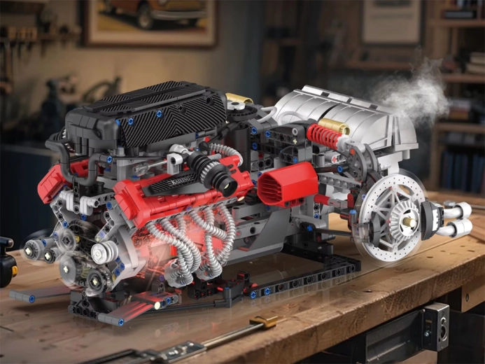 Effects that bring the build to life: steam and LED