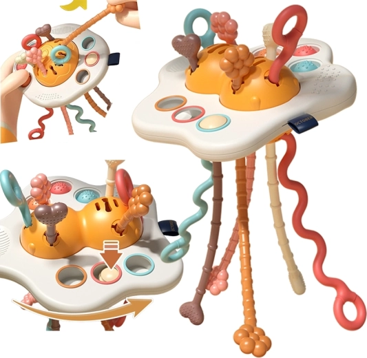 Woopie Baby montessori senzorična igrača UFO – grizalo in ropotuljica