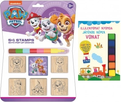 Leseni žigi 5×5 cm z blazinico in voščenko PAW PATROL