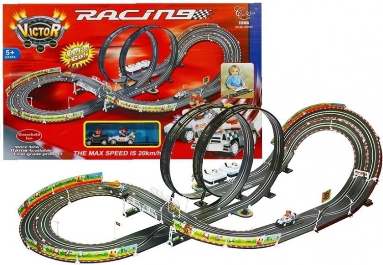 Električna steza za avte s 2 avtomobiloma Mario RC