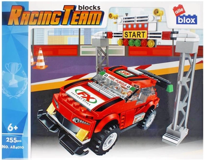 Racing Car Building Set with Starting Gate, 255 Pieces