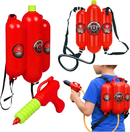 Gasils nahrbtnik z vodo in pištolo za otroke