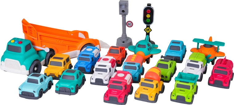 Rich vehicle set made of bio plastic