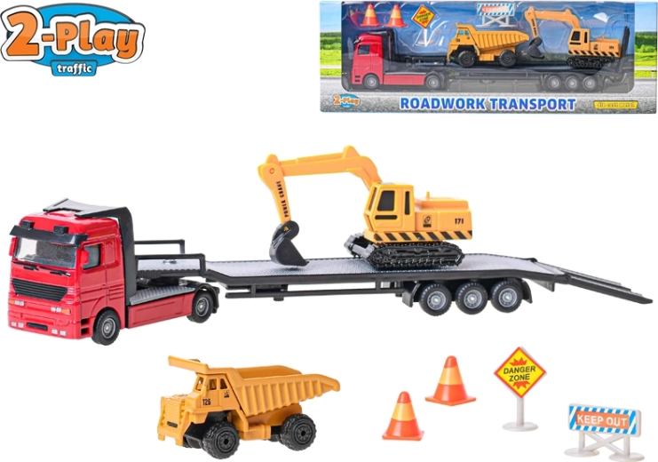2-Play Traffic gradbeni nakladač 25 cm – kovina in plastika, prosti tek