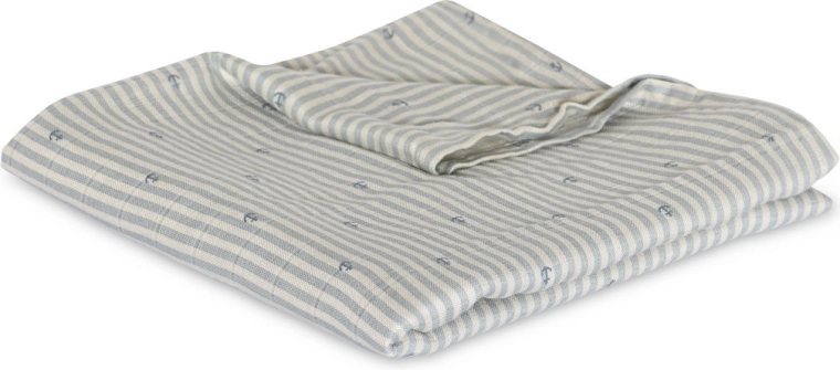 Nuuuroo valentin bambusova muslinska plenica stripe anchor - 1 kos