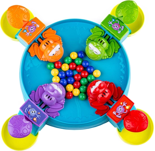 Colorful design and 4 frogs on one board