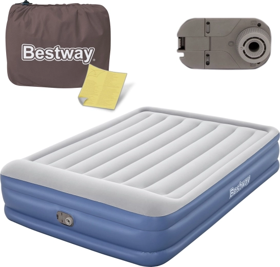 Napihljiva vzmetnica 203 × 152 × 46 cm z vgrajeno električno črpalko BESTWAY