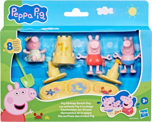 Hasbro Pujsa Pepa Pig – sorojenci na plaži