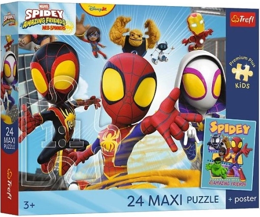 Puzzle maxi 24 kosov Premium Plus Kids Spidey in njegovi neverjetni prijatelji