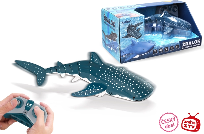 RC kitov morski pes za vodo 35 cm s češko embalažo
