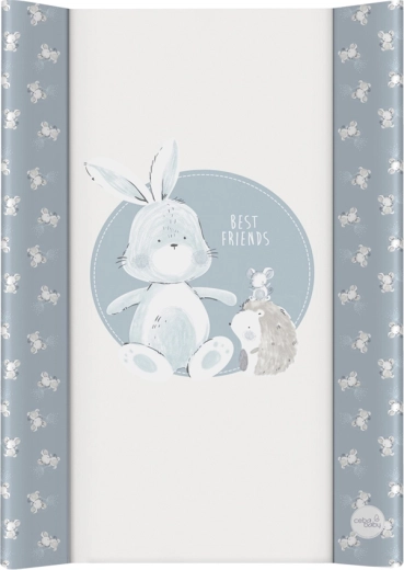 Ceba Baby previjalna podloga s trdo desko Basic Friends 50 × 70 cm
