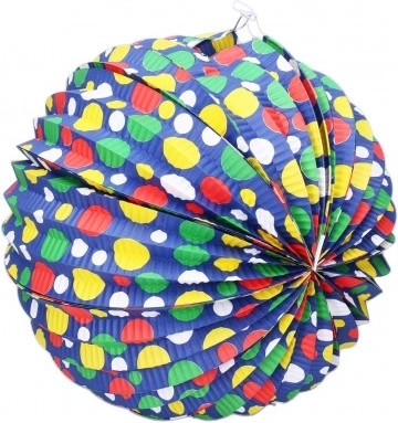 Papirnata lampijonka krogla 30 cm – mešanica vzorcev