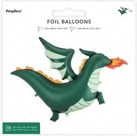 Folijski balon zmaj 120 × 90 cm (mix)