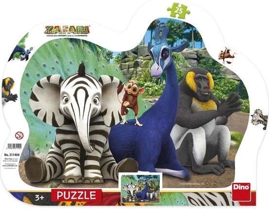 Dino puzzle Zafari 25 delov