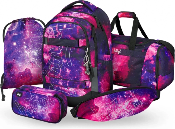 Set Baagl Galaxy: nahrbtnik, peresnica, vrečka, športna torba