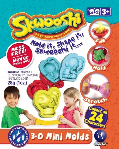 Skwooshi zbirateljski paketki z modelirno maso in 3D mini modelčkom
