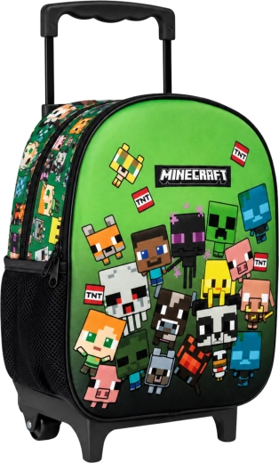Nahrbtnik na kolesih Minecraft 32 cm zelen - 1 kos