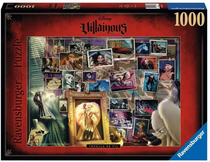 Ravensburger puzzle Villainous: Zlobnica Cruella de Vil 1000 kosov