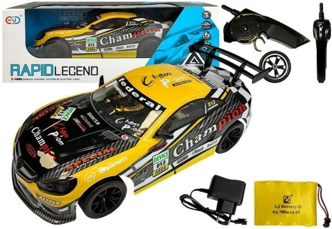 Daljinsko vodeni športni avto 2,4 GHz – rumena