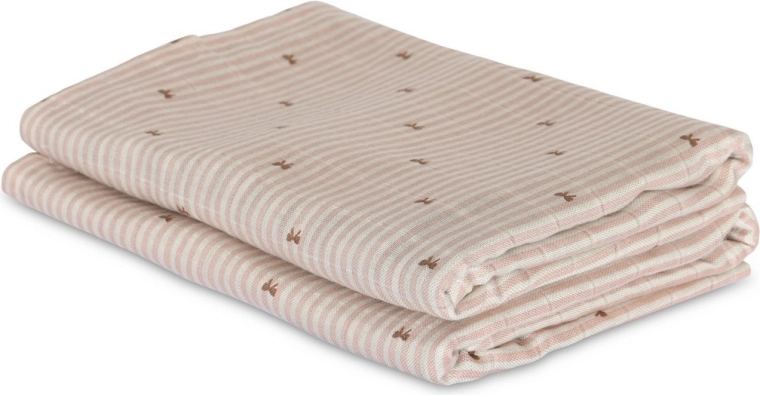 NUUROO Josefine muslinske bambusove pleničke stripe bow – 2 kosa