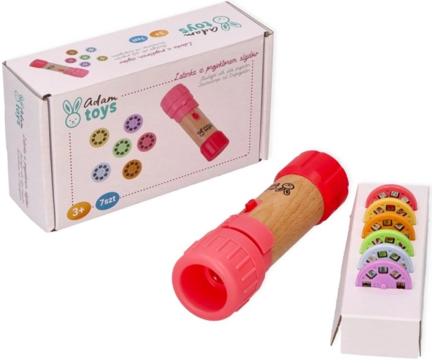 Adam Toys rožnata otroška svetilka s projektorjem