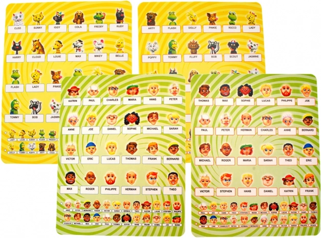 Two themed sets: people and animals