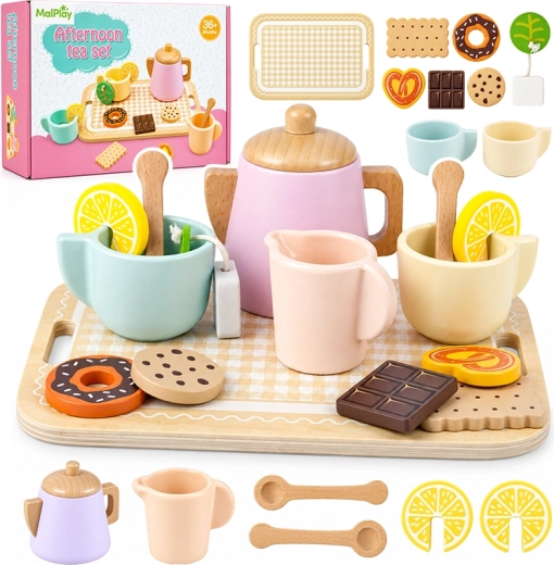 Wooden Tea Set
