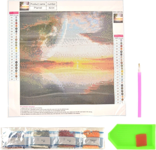 Diamantno slikanje Planeti 30 × 30 cm